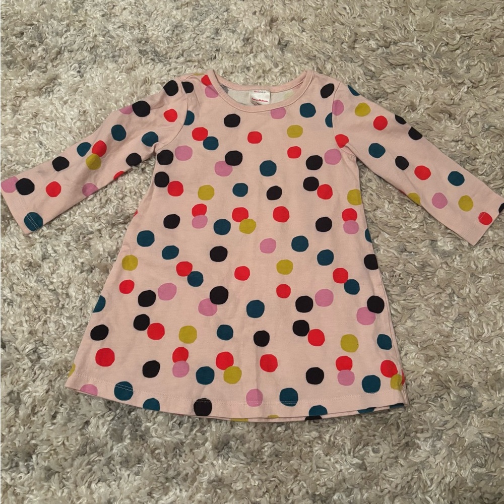 EUC Hanna Andersson Pink Polka Dot Kids Dress - 2T